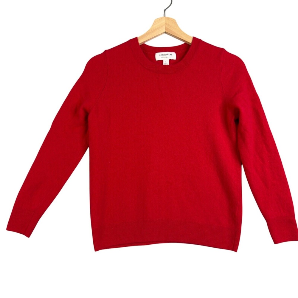 Nordstrom Red Crew Neck Sweater